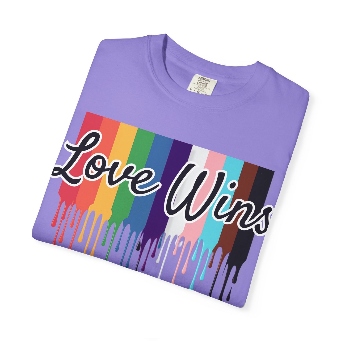 Love Wins Pride Drip Unisex T-shirt, LGBTQ Rainbow Pride Month Tee, Pride Festival Clothing, Rainbow Love Wins Shirt, Gay Pride Shirt, LGBTQ