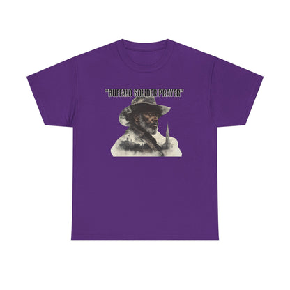 Buffalo Soldier Prayer Unisex Tee, Vintage Graphic Heritage Apparel for Veterans, Gift Shirt