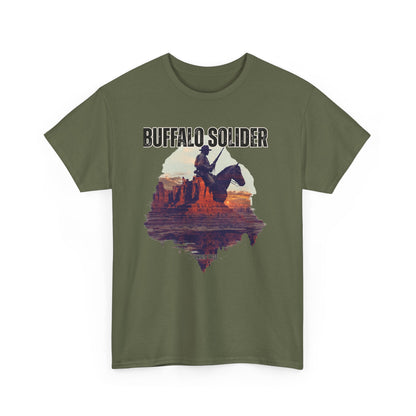 Vintage Buffalo Soldier Tee, Old West History Cotton Shirt, Unisex Graphic Tee, Cowboy Western Theme Top, Historical Military