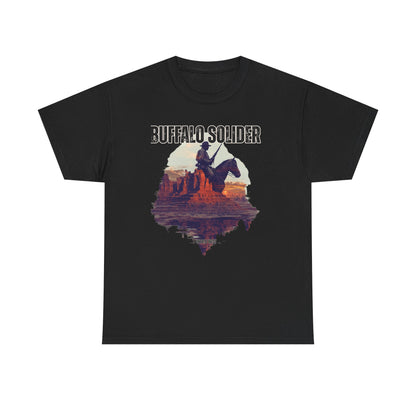 Vintage Buffalo Soldier Tee, Old West History Cotton Shirt, Unisex Graphic Tee, Cowboy Western Theme Top, Historical Military
