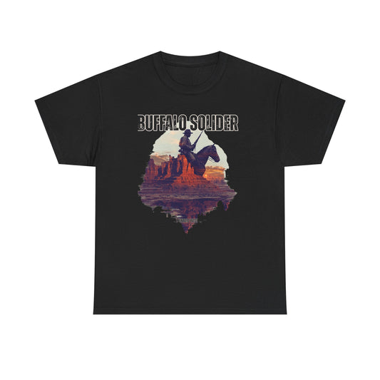 Vintage Buffalo Soldier Tee, Old West History Cotton Shirt, Unisex Graphic Tee, Cowboy Western Theme Top, Historical Military
